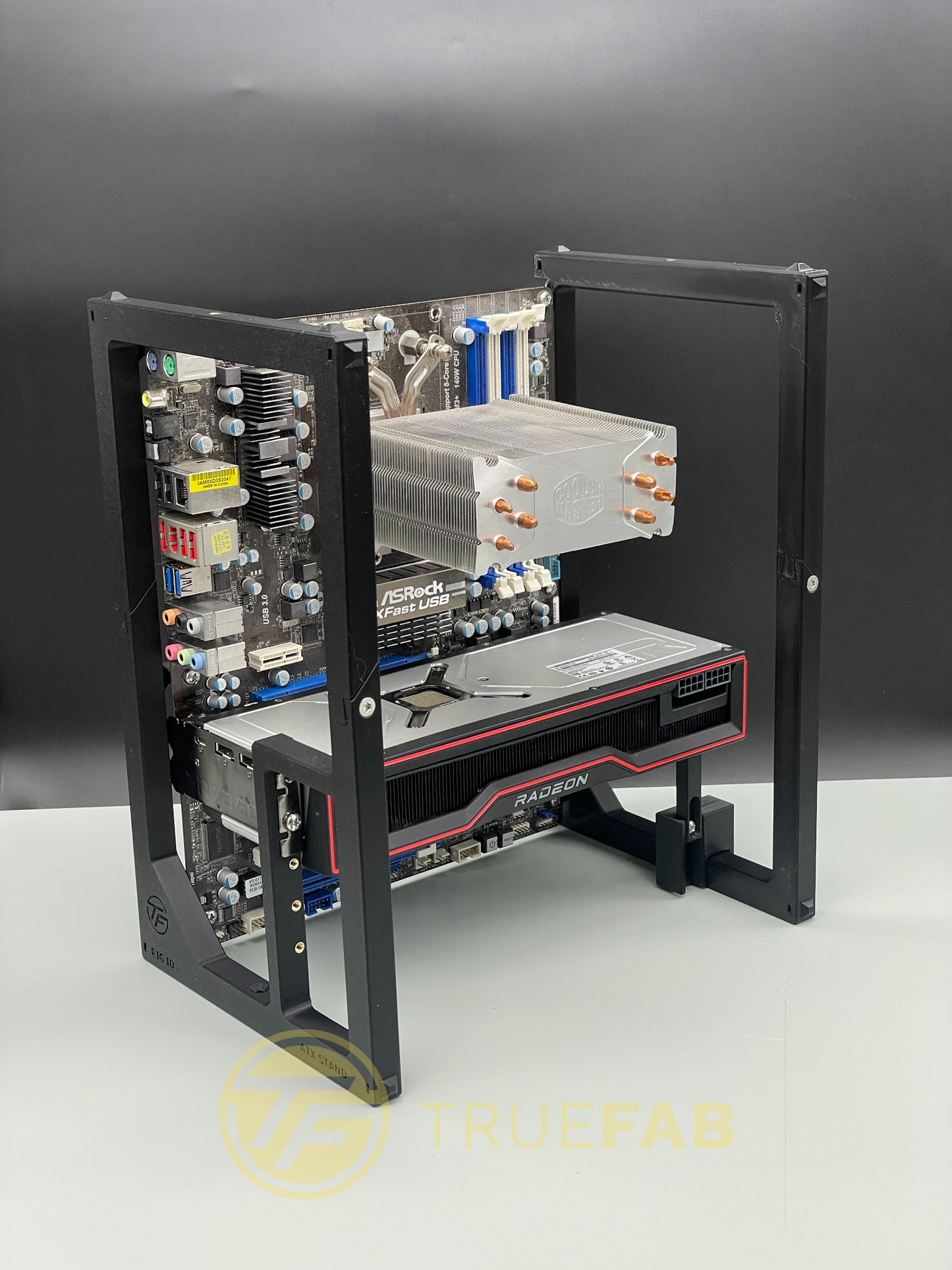 Stackable ATX Cpu + Gpu Rig Stand for Crypto Mining & AI & Test rig