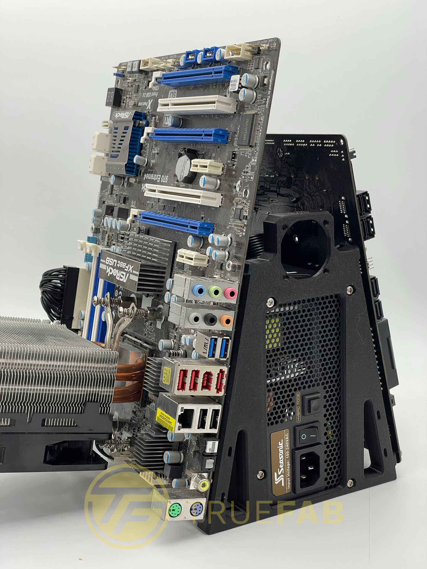Compact Dual Motherboard + PSU Stand for Crypto Mining & AI & Test rig