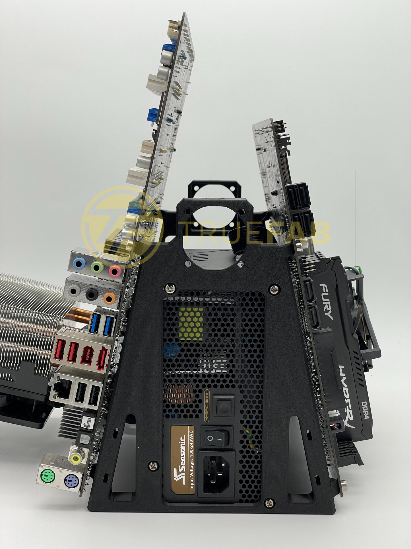 Compact Dual Motherboard + PSU Stand for Crypto Mining & AI & Test rig