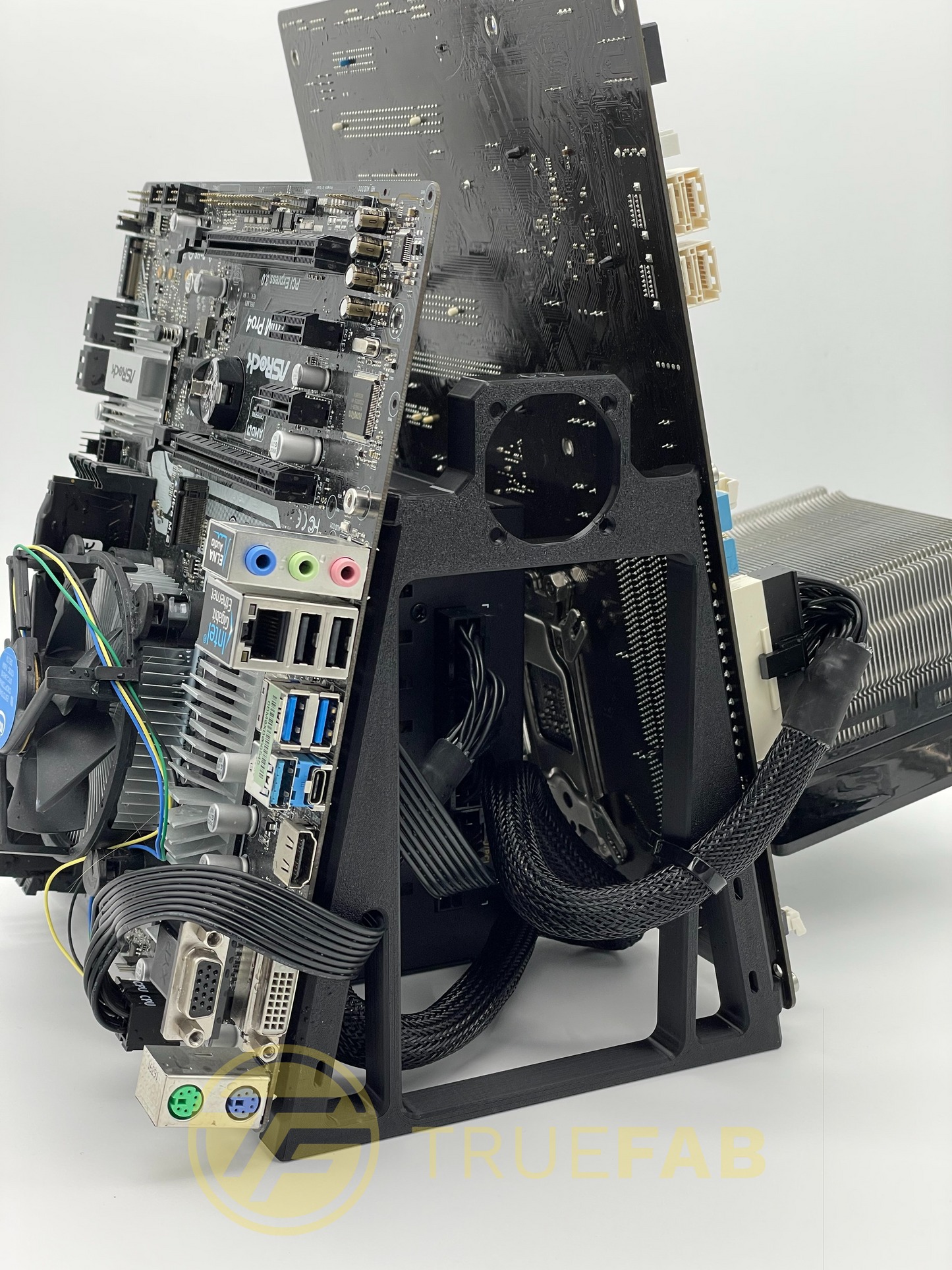 Compact Dual Motherboard + PSU Stand for Crypto Mining & AI & Test rig
