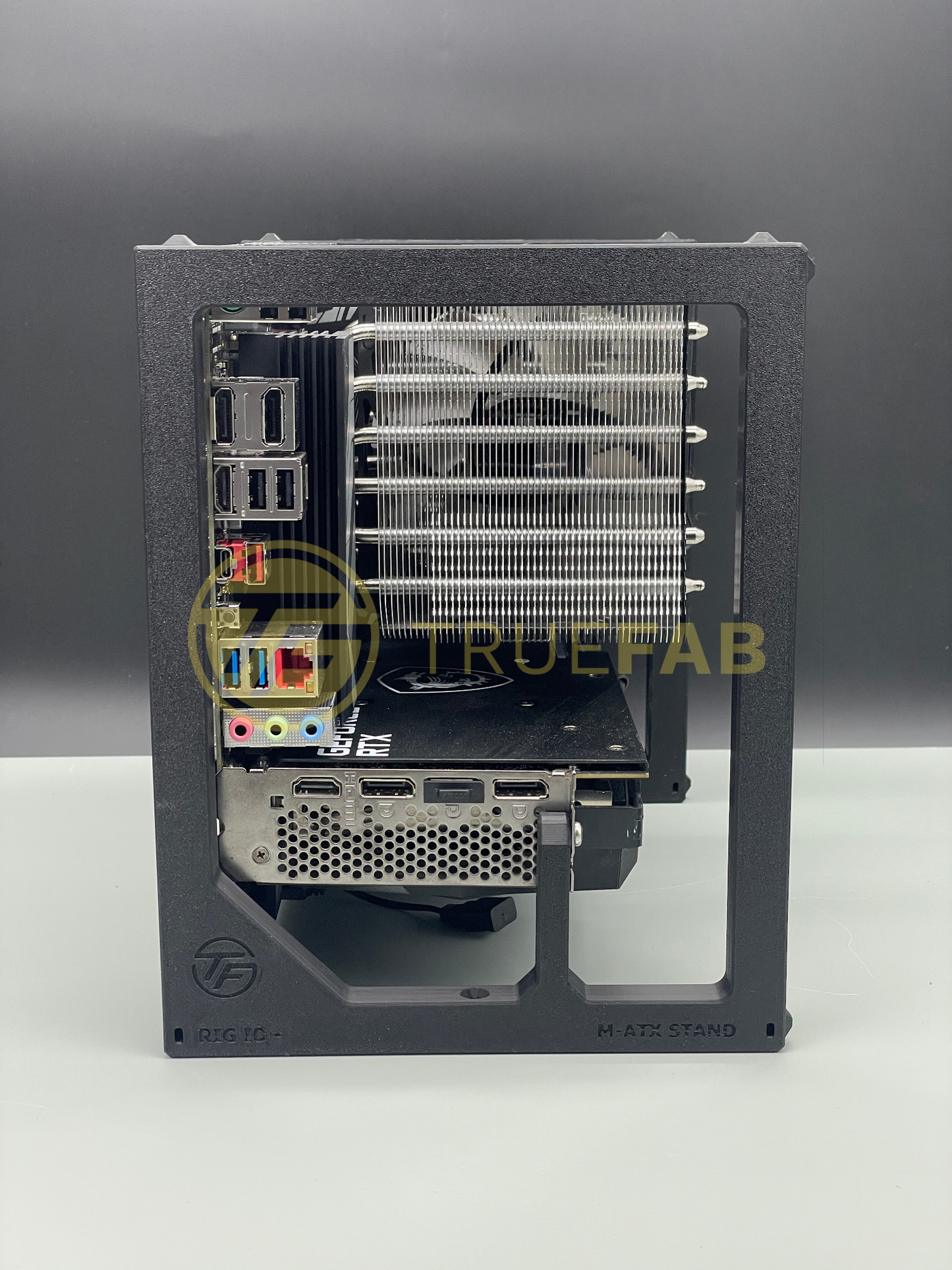 Stackable M-ATX Cpu + Gpu Rig Stand for Crypto Mining & AI & Test rig