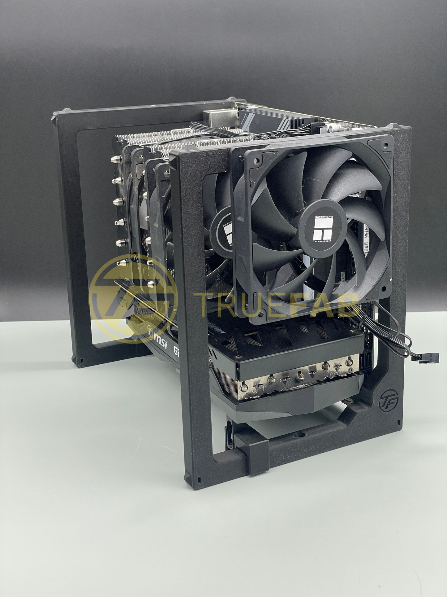 Stackable M-ATX Cpu + Gpu Rig Stand for Crypto Mining & AI & Test rig