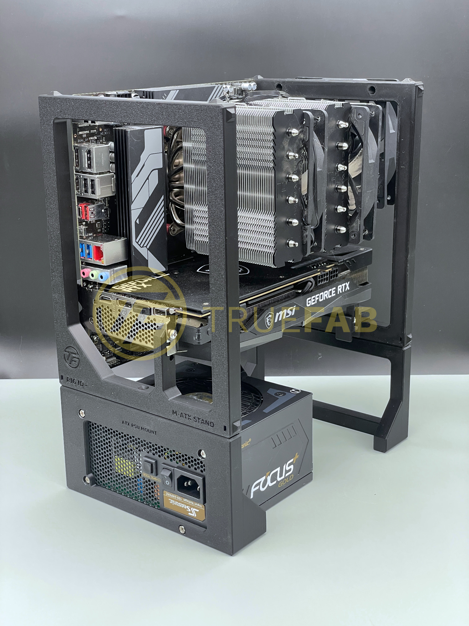 Stackable M-ATX Cpu + Gpu Rig Stand for Crypto Mining & AI & Test rig ...